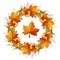 Autumnal leaves wreath