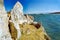 Autumnal nature on Lake Baikal. Landscape and flora of Baikal.