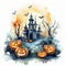 Autumnal Pumpkin Background Illustration