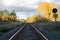 Autumnal railroad tracks