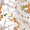 Autumnal seamless season background, vector