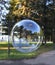 Autumnal soap bubble