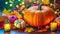 Autumnal splendor: Thanksgiving holidays with pumpkin magic and splendor of light