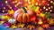 Autumnal splendor: Thanksgiving holidays with pumpkin magic and splendor of light