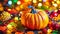 Autumnal splendor: Thanksgiving holidays with pumpkin magic and splendor of light