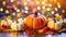 Autumnal splendor: Thanksgiving holidays with pumpkin magic and splendor of light