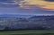 Autumnal Sunrise Sky over British Countryside