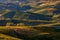 Autumnal vineyards and hills of Langhe in Italy.