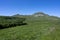 Auvergne landscape in the Sancy massif in spring in France