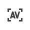 Av camera mode vector icon