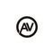 AV Letter logo icon design template elements