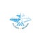 AVA Flight School Plane Logo Design