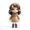 Ava Vinyl Toy By Superplastic - White Background, Fullbody, Brown Hair