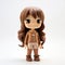 Ava Vinyl Toy By Superplastic - White Background, Fullbody, Brown Hair