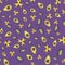 Avacado, fruits and leaves, on a purple background seamless chaotic pattern cute doodle, for fabric design home