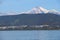 Avachinsky volcano towers over the city of Petropavlovsk-Kamchatsky.