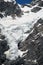 Avalanche in the Caucasus mountains