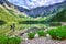 Avalanche lake with reflection