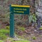 Avalanche warning sign on a New Zealand walking track