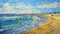 Avangarde Painting of Cyprus Beach