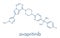 Avapritinib cancer drug molecule. Skeletal formula