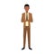 Avatar afro businessman icon, colorful design