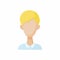 Avatar blond men icon, cartoon style