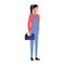 Avatar builder woman standing, colorful design