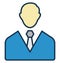 Avatar, businessman Isolated Vector Icon can be easily edit and modify