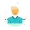 Avatar, Client, Face, Happy, Man, Person, User Abstract Flat Color Icon Template