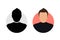 Avatar face people person vector icon. Employee portrait people avatar team user man head icon.