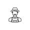 Avatar farmer outline icon. Signs and symbols can be used for web logo mobile app UI UX