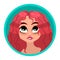 Avatar girl with red hair