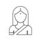 avatar of a girl in a sari icon. Element of India for mobile concept and web apps icon. Outline, thin line icon for website design