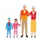 Avatar grandfathers with grandchilds, flat design