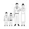 Avatar grandfathers with grandchilds, flat design