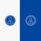 Avatar, Human, Man, People, Person, Profile, User Line and Glyph Solid icon Blue banner Line and Glyph Solid icon Blue banner