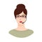 Avatar Icon. Female social profile. Avatar people set.