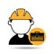 avatar man construction worker toolbox icon