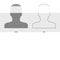 Avatar man face silhouette User sign Person profile picture male set icon grey black color vector illustration image flat style