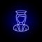 avatar nurse outline icon in blue neon style. Signs and symbols can be used for web logo mobile app UI UX