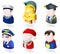 Avatar people web icon set