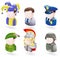 Avatar people web icon set