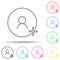 avatar plus multi color style icon. Simple thin line, outline vector of new technologies icons for ui and ux, website or mobile