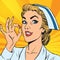 Avatar portrait of a nurse OK gesture