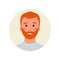 Avatar redhead man with beard smiling