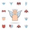 avatar of sweet angel color field outline icon. Detailed set of angel and demon icons. Premium graphic design. One of the