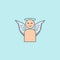 avatar of a sweet angel icon. Element of angel and demon icon for mobile concept and web apps. Filled outline avatar of a sweet a