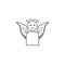avatar of a sweet angel icon. Element of angel and demon icon for mobile concept and web apps. Thin line icon for website design