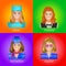 Avatar of a woman in the professional form of nurse. Avatars for studying languages, employees, for friends, for